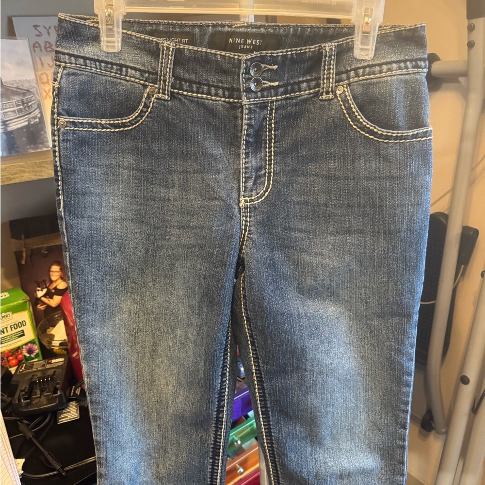Nine West Blue Skinny capri classic Style